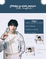 make a cute poses with jungkook