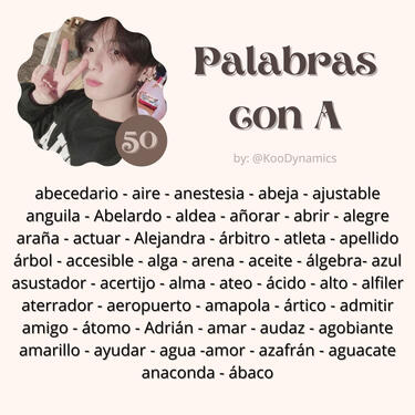50 palabras con A