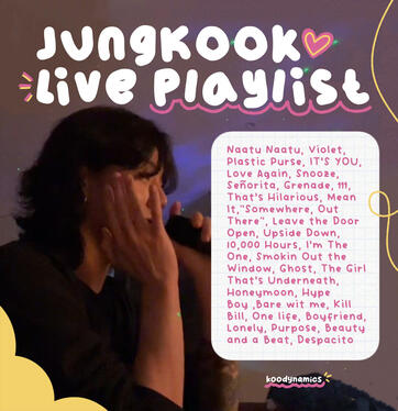 ─ jungkook live playlist 🎧